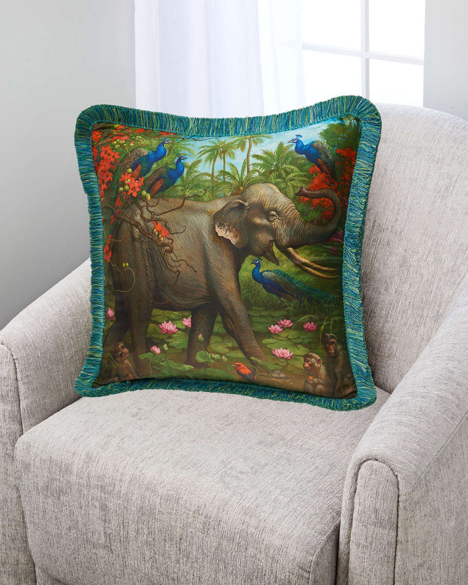 Jungle of Happiness Silk Pillow